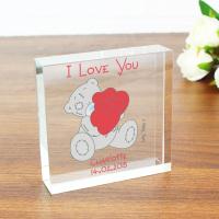 Personalised Me to You Bear Love Hearts Glass Block Extra Image 3 Preview